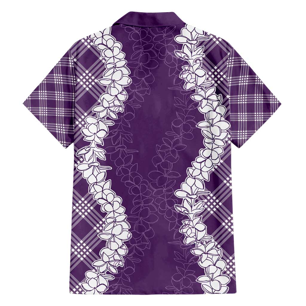 Hawaii Aloha Plumeria Lei Violet Palaka Family Matching Summer Maxi Dress and Hawaiian Shirt LT7 - Polynesian Pride