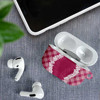 Hawaii Aloha Plumeria Lei Fuschia Palaka AirPods Case - Polynesian Pride