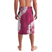 Hawaii Aloha Plumeria Lei Fuschia Palaka Lavalava - Polynesian Pride