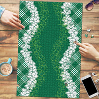 Hawaii Aloha Plumeria Lei Green Palaka Puzzle - Polynesian Pride