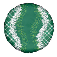 Hawaii Aloha Plumeria Lei Green Palaka Spare Tire Cover LT7 - Polynesian Pride