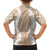 Hawaii Aloha Plumeria Lei Beige Palaka Kid Hawaiian Shirt - Polynesian Pride