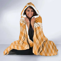 Hawaii Aloha Plumeria Lei Orange Palaka Hooded Blanket LT7 - Polynesian Pride