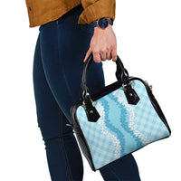 Hawaii Aloha Plumeria Lei Turquoise Palaka Shoulder Handbag - Polynesian Pride