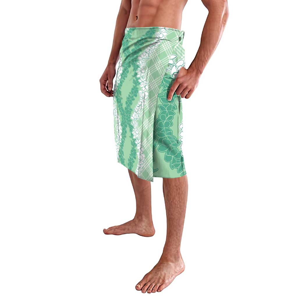 Hawaii Aloha Plumeria Lei Mint Palaka Lavalava - Polynesian Pride