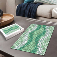 Hawaii Aloha Plumeria Lei Mint Palaka Puzzle - Polynesian Pride