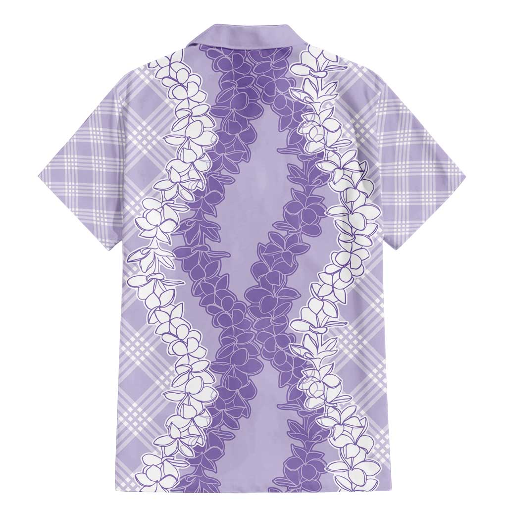 Hawaii Aloha Plumeria Lei Lavender Palaka Family Matching Mermaid Dress and Hawaiian Shirt LT7 - Polynesian Pride