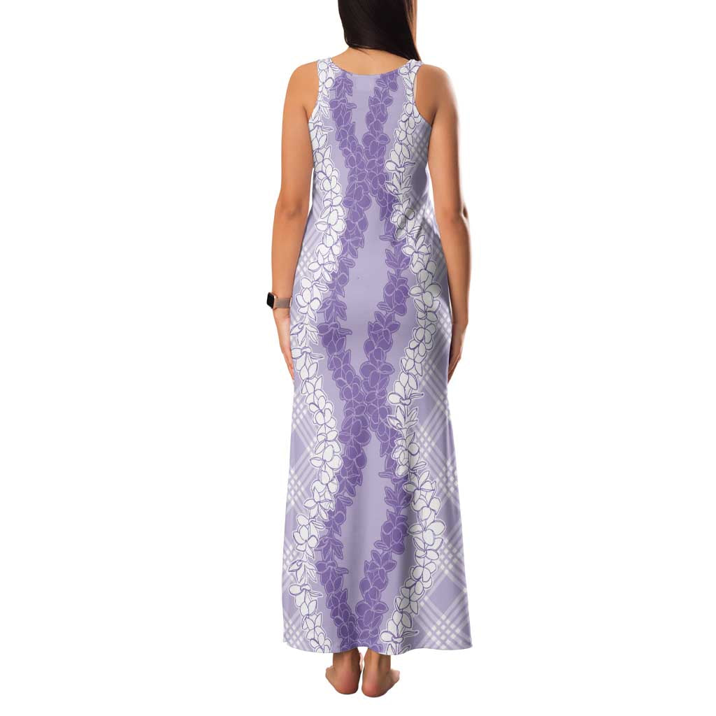 Hawaii Aloha Plumeria Lei Lavender Palaka Family Matching Tank Maxi Dress and Hawaiian Shirt LT7 - Polynesian Pride