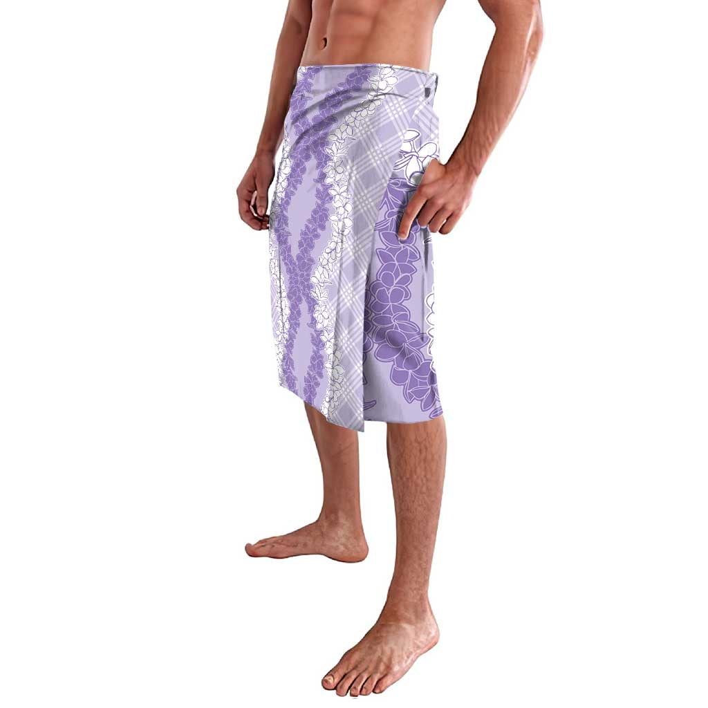 Hawaii Aloha Plumeria Lei Lavender Palaka Lavalava - Polynesian Pride