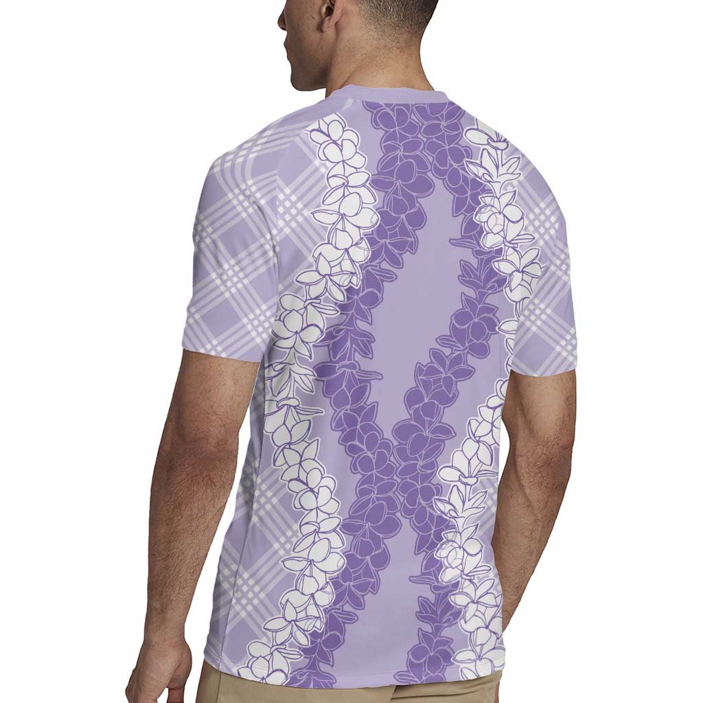 Hawaii Aloha Plumeria Lei Lavender Palaka Rugby Jersey LT7 - Polynesian Pride