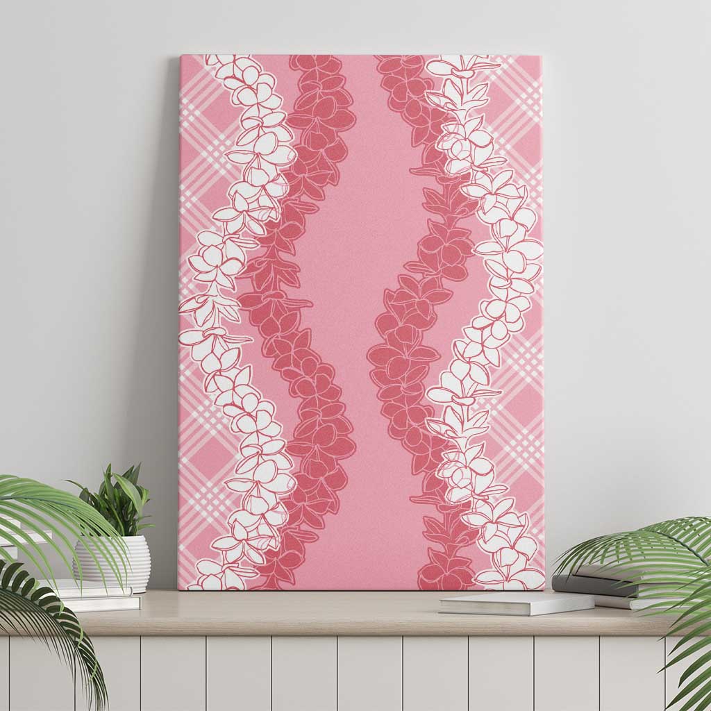 Hawaii Aloha Plumeria Lei Pink Palaka Canvas Wall Art - Polynesian Pride
