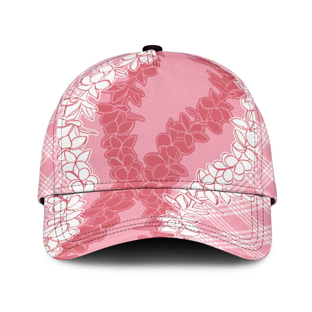 Hawaii Aloha Plumeria Lei Pink Palaka Classic Cap - Polynesian Pride