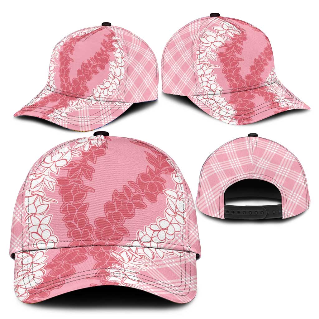 Hawaii Aloha Plumeria Lei Pink Palaka Classic Cap - Polynesian Pride