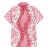 Hawaii Aloha Plumeria Lei Pink Palaka Family Matching Mermaid Dress and Hawaiian Shirt LT7 - Polynesian Pride