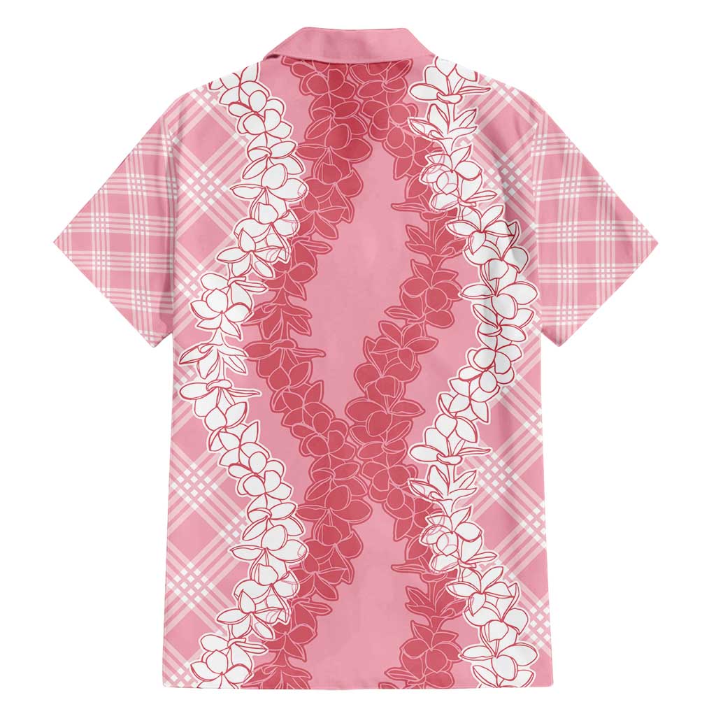 Hawaii Aloha Plumeria Lei Pink Palaka Family Matching Puletasi and Hawaiian Shirt LT7 - Polynesian Pride