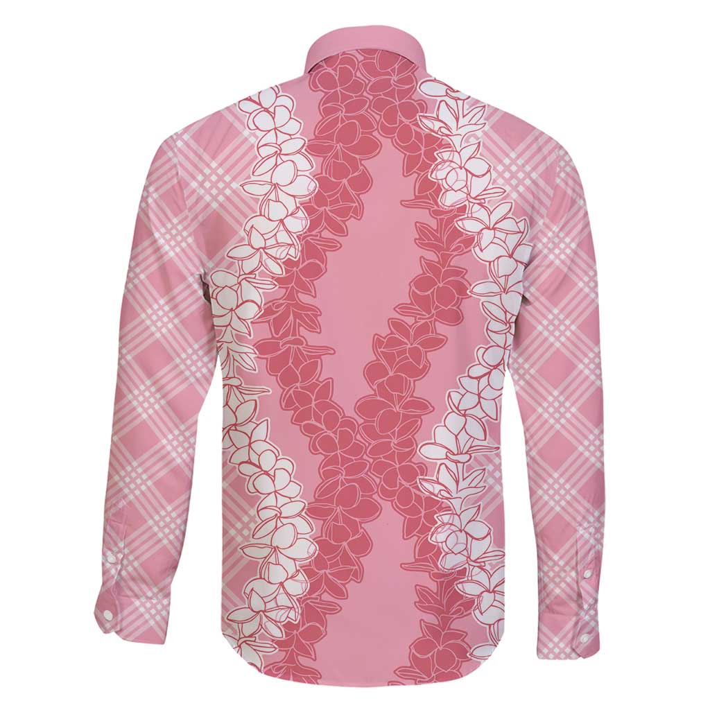 Hawaii Aloha Plumeria Lei Pink Palaka Family Matching Summer Maxi Dress and Hawaiian Shirt LT7 - Polynesian Pride