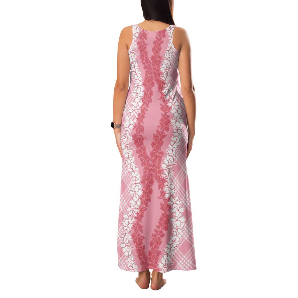 Hawaii Aloha Plumeria Lei Pink Palaka Family Matching Tank Maxi Dress and Hawaiian Shirt LT7 - Polynesian Pride