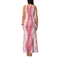 Hawaii Aloha Plumeria Lei Pink Palaka Family Matching Tank Maxi Dress and Hawaiian Shirt LT7 - Polynesian Pride