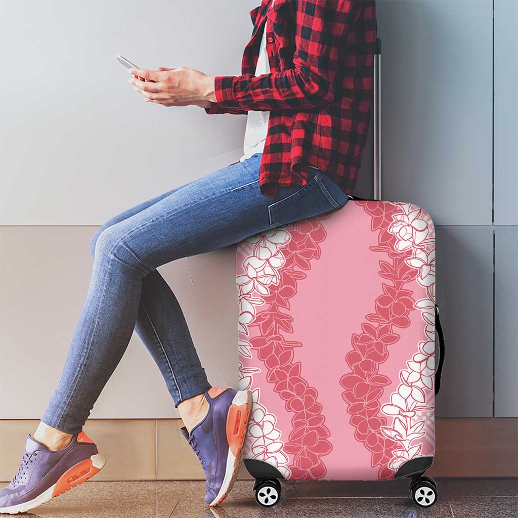 Hawaii Aloha Plumeria Lei Pink Palaka Luggage Cover - Polynesian Pride