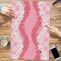 Hawaii Aloha Plumeria Lei Pink Palaka Puzzle - Polynesian Pride