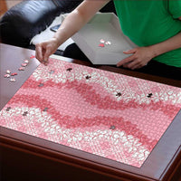 Hawaii Aloha Plumeria Lei Pink Palaka Puzzle - Polynesian Pride