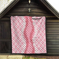 Hawaii Aloha Plumeria Lei Pink Palaka Quilt - Polynesian Pride