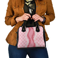 Hawaii Aloha Plumeria Lei Pink Palaka Shoulder Handbag - Polynesian Pride