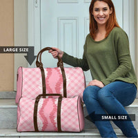 Hawaii Aloha Plumeria Lei Pink Palaka Travel Bag - Polynesian Pride
