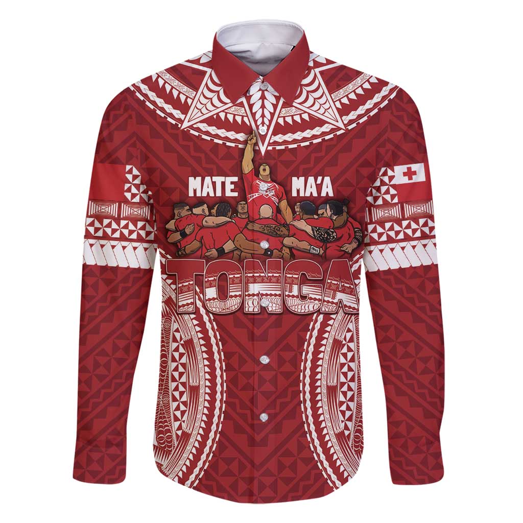 Personalized Mate Maa Tonga Rugby Family Matching Off Shoulder Maxi Dress and Hawaiian Shirt Ofa Atu Tonga