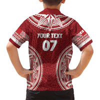 Personalized Mate Maa Tonga Rugby Family Matching Off Shoulder Short Dress and Hawaiian Shirt Ofa Atu Tonga