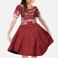 Personalized Mate Maa Tonga Rugby Kid Short Sleeve Dress Ofa Atu Tonga
