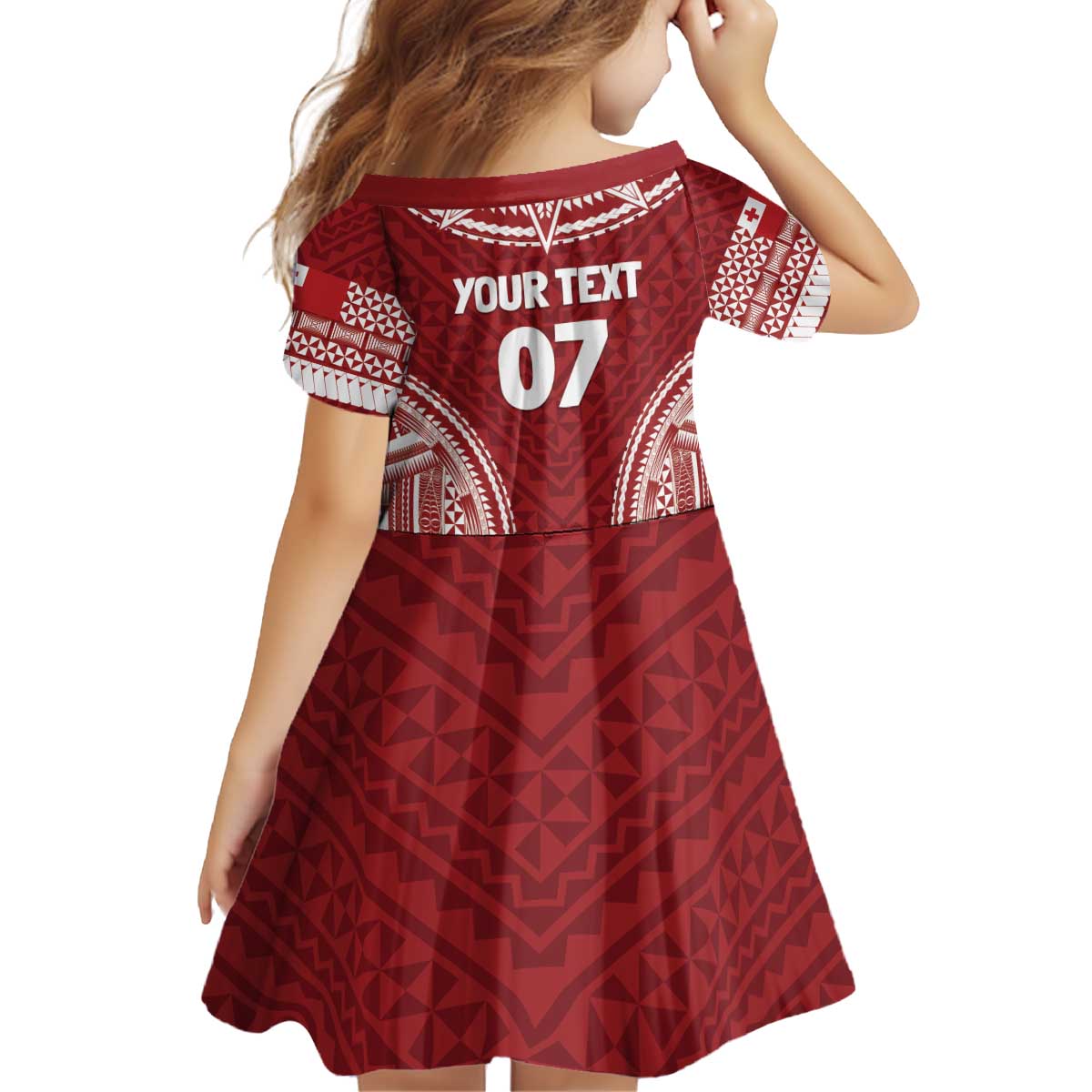Personalized Mate Maa Tonga Rugby Kid Short Sleeve Dress Ofa Atu Tonga