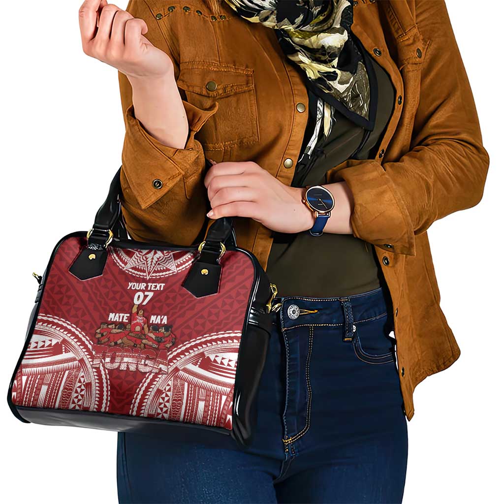 Personalized Mate Maa Tonga Rugby Shoulder Handbag Ofa Atu Tonga