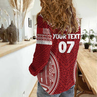Personalized Mate Maa Tonga Rugby Women Casual Shirt Ofa Atu Tonga