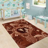Hawaii Plumeria Area Rug Hau'oli la Makuahine Sunburned LT7 - Polynesian Pride