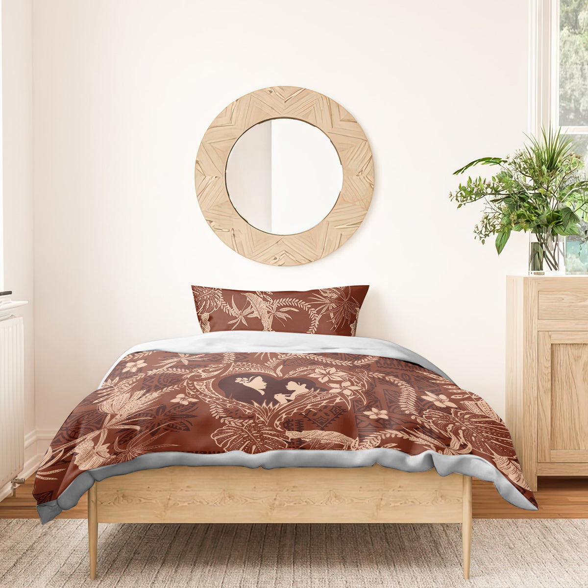 Hawaii Plumeria Bedding Set Hau'oli la Makuahine Sunburned LT7 - Polynesian Pride