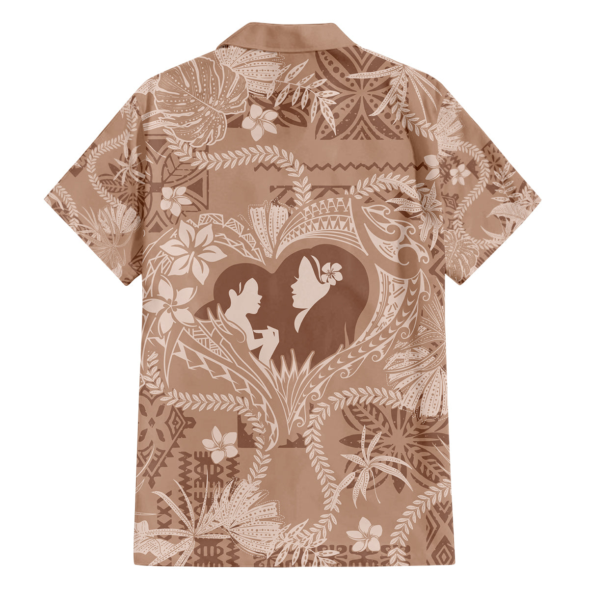 Hawaii Plumeria Family Matching Tank Maxi Dress and Hawaiian Shirt Hau'oli la Makuahine Beige LT7 - Polynesian Pride