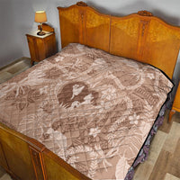 Hawaii Plumeria Quilt Hau'oli la Makuahine Beige LT7 - Polynesian Pride