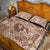 Hawaii Plumeria Quilt Bed Set Hau'oli la Makuahine Beige LT7 - Polynesian Pride