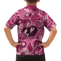Hawaii Plumeria Kid Hawaiian Shirt Hau'oli la Makuahine Rosy LT7 - Polynesian Pride
