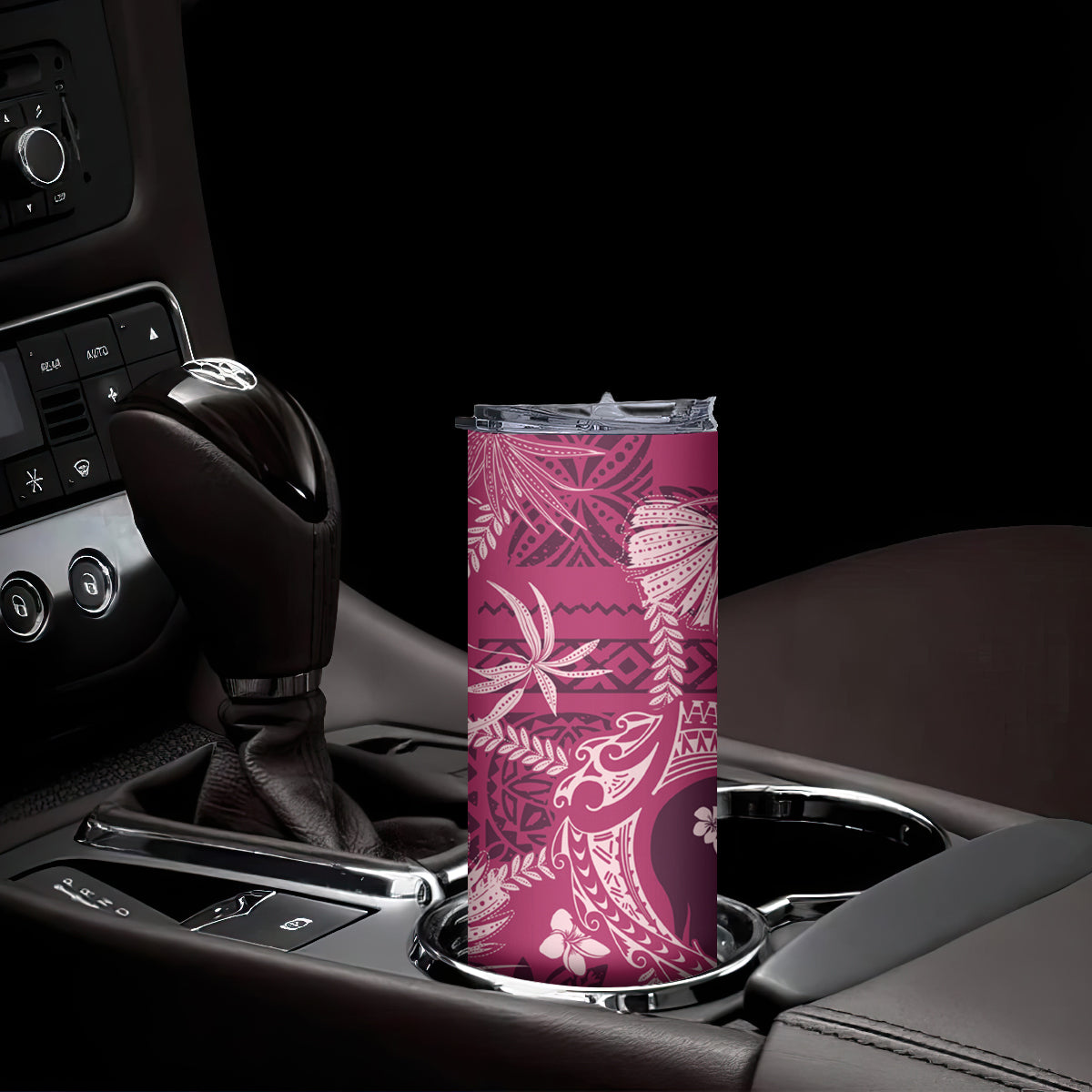 Hawaii Plumeria Skinny Tumbler Hau'oli la Makuahine Rosy LT7 - Polynesian Pride