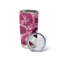 Hawaii Plumeria Tumbler Cup Hau'oli la Makuahine Rosy