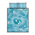 Hawaii Plumeria Quilt Bed Set Hau'oli la Makuahine Turquoise LT7 - Polynesian Pride