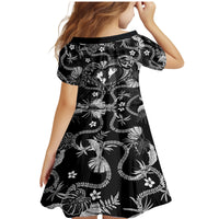 Hawaii Plumeria Family Matching Mermaid Dress and Hawaiian Shirt Hau'oli la Makuahine Monochrome LT7 - Polynesian Pride