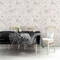 Hawaii Plumeria Tablecloth Hau'oli la Makuahine Monochrome LT7 - Polynesian Pride