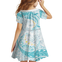 Polynesia Humpback Whale Family Matching Tank Maxi Dress and Hawaiian Shirt Tropical Plumeria Turquoise