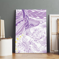 Polynesia Humpback Whale Canvas Wall Art Tropical Plumeria Lavender
