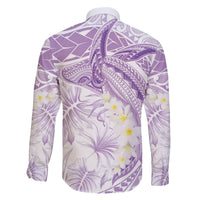 Polynesia Humpback Whale Family Matching Tank Maxi Dress and Hawaiian Shirt Tropical Plumeria Lavender