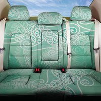 Aotearoa Maori Koru Curves Back Car Seat Cover Silver Ferns - Mint