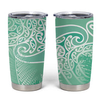 Aotearoa Maori Koru Curves Tumbler Cup Silver Ferns - Mint